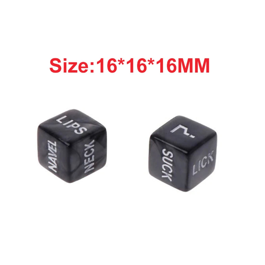 Sexy Romance Sex Dice for Adult Couples, 6 Sided Acrylic Cube, Erotic Dice Positions, Love Game, Flirting Toy, 2Pcs