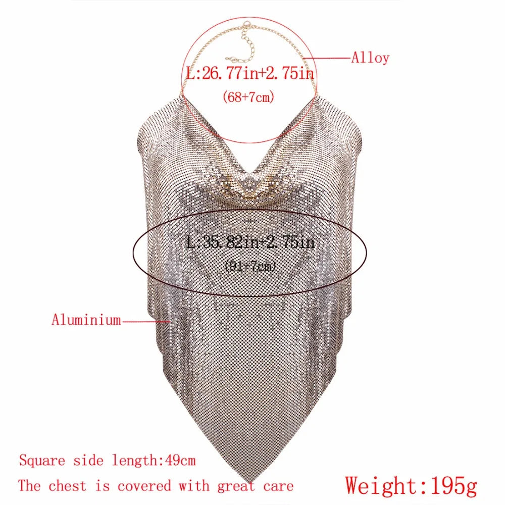 Sexy Sequins Body Chain Party Jewelry Rave Nightclub Wear Body Accessories for Women and Girls