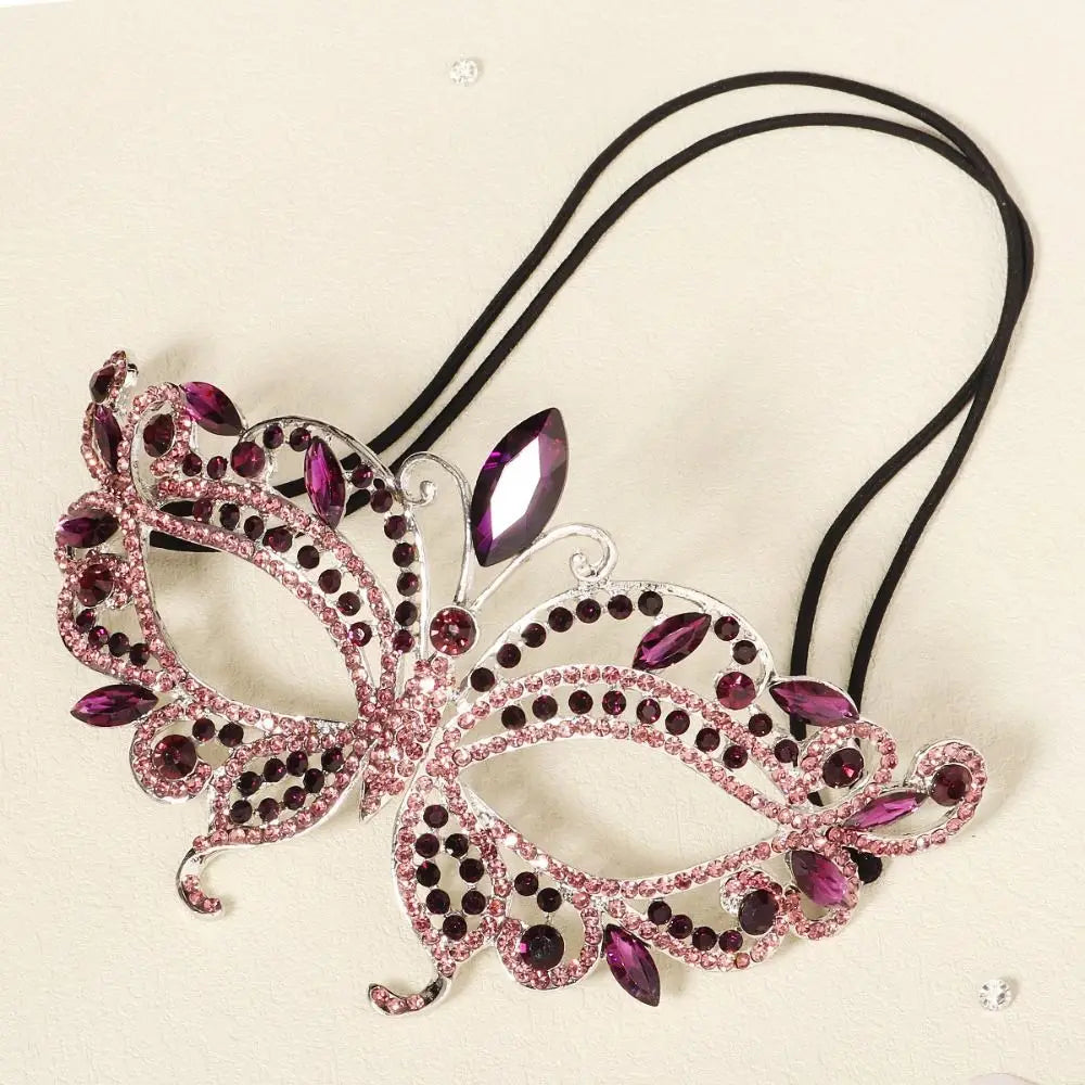 Veil Rhinestone Mask Full Face Face Chain Masquerade Mask Carnival Costume Props Tassel Facial Jewelry Accessories Photo Prop