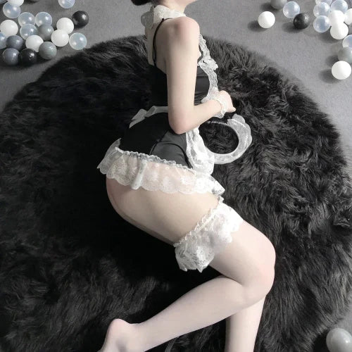 "Lolita Maid's Costume/Dress" Sexy Lingerie/Clothing + Apron With Panties, Exotic Costume - Side View