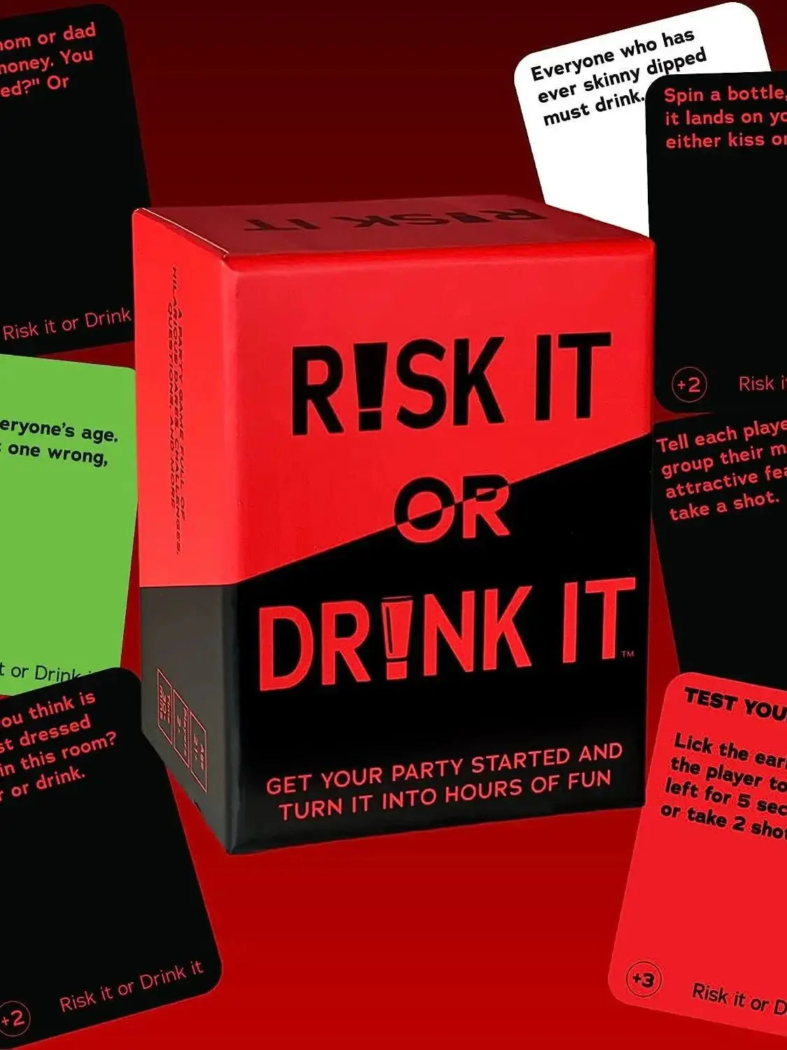 Risk It Or Drink It Fun Party Game For College Card Game Drinking Game Pregame Night Hilarious Dares Challenges Questions Adult