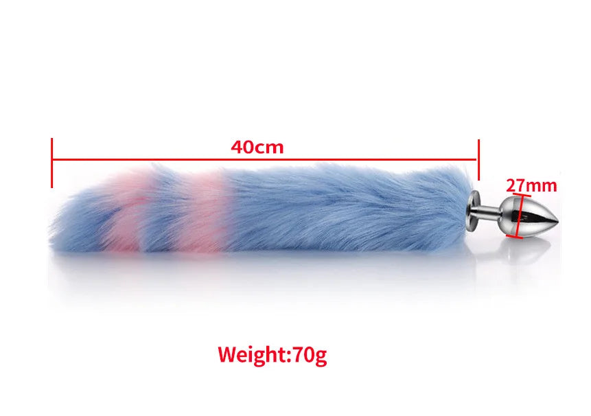 4-piece Adult BDSM Games set Cute Fox Tail Anal Plug Cat Ears Nipple Clip Neck Collar Erotic Cosplay Sex Toys For Women Couple