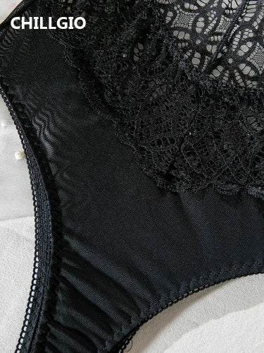 Chillgio Luxury Lacy Strappy Bodysuit - Details