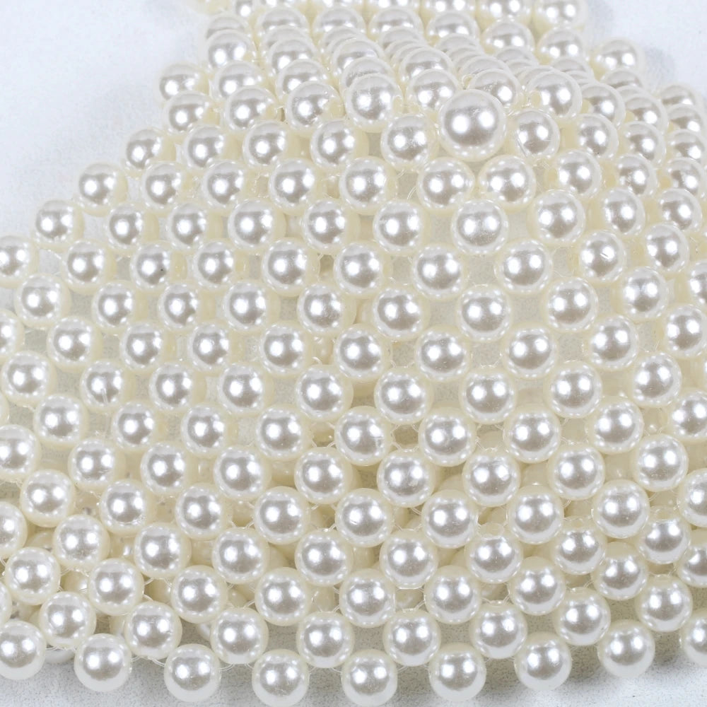 Pearl Body Chain Sexy Women Beaded Overlay Cover Up Top Bra Beach Jewelry Costume Statement Chunky Beads Shoulder Accessories