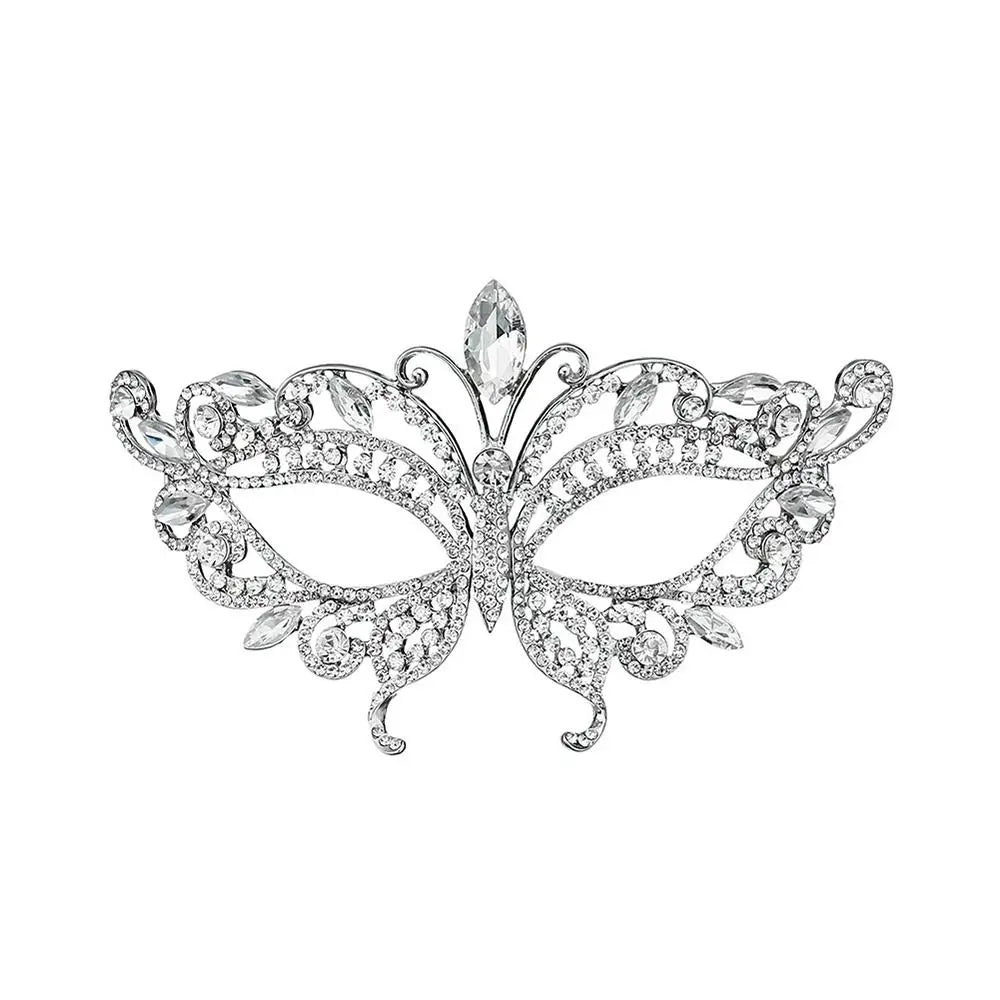 Veil Rhinestone Mask Full Face Face Chain Masquerade Mask Carnival Costume Props Tassel Facial Jewelry Accessories Photo Prop