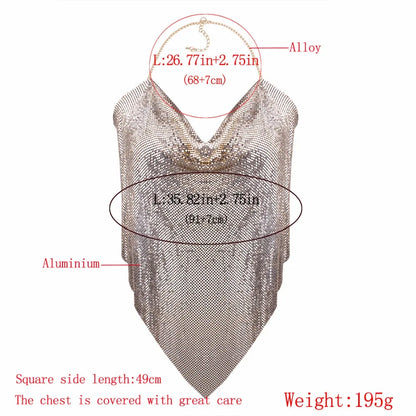 Sexy Sequins Body Chain Party Jewelry Rave Nightclub Wear Body Accessories for Women and Girls