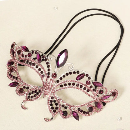 Veil Rhinestone Mask Full Face Face Chain Masquerade Mask Carnival Costume Props Tassel Facial Jewelry Accessories Photo Prop
