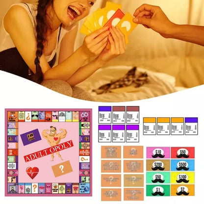 ADULTOPOLY Board Game for Couples -  Adult Sexy Board Game  - Adult Entertainment - Portable Game - Details