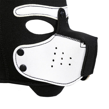 Fashion Unisex Sexy Costumes Latex Open Mouth Dog Headgear Halloween Pupply Play Party Couples Games Full Face Fetish Masks Hood