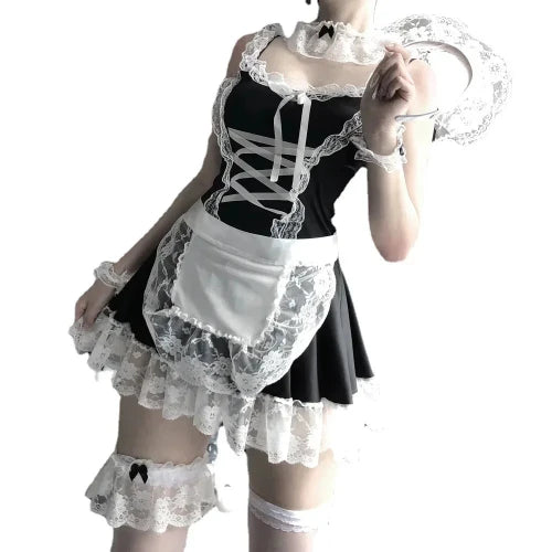 "Lolita Maid's Costume/Dress" Sexy Lingerie/Clothing + Apron With Panties, Exotic Costume