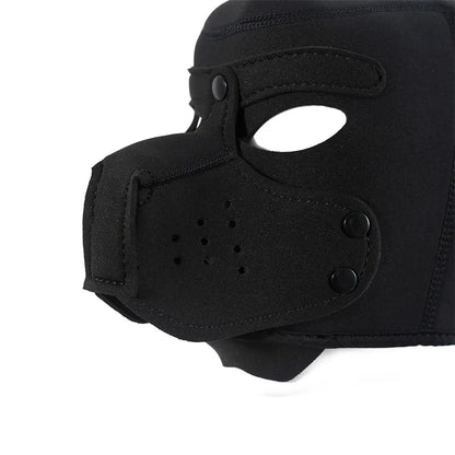 Fashion Unisex Sexy Costumes Latex Open Mouth Dog Headgear Halloween Pupply Play Party Couples Games Full Face Fetish Masks Hood
