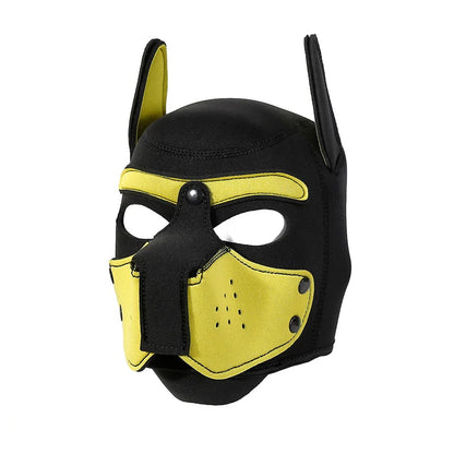 Fashion Unisex Sexy Costumes Latex Open Mouth Dog Headgear Halloween Pupply Play Party Couples Games Full Face Fetish Masks Hood